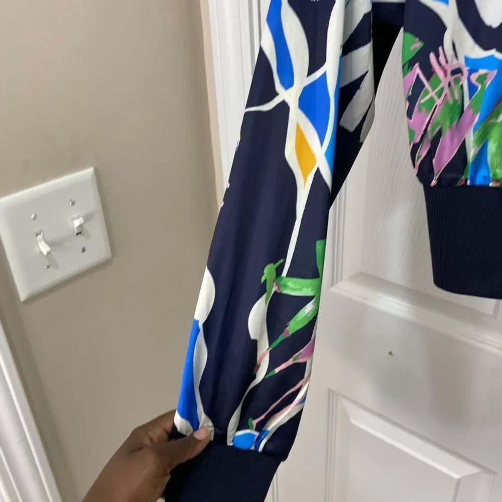 Her.. Bottari zip front long sleeve crop jacket, size small - Picture 6 of 13